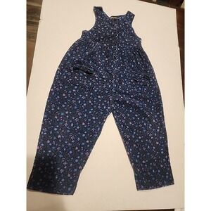 Vintage Laura Ashley Mother and Daughter Romper Sz 3/4 Bubble Corduroy Cottage